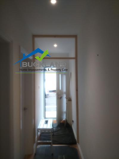 Adding new doorway to hallway. Mudeford , Dorset.