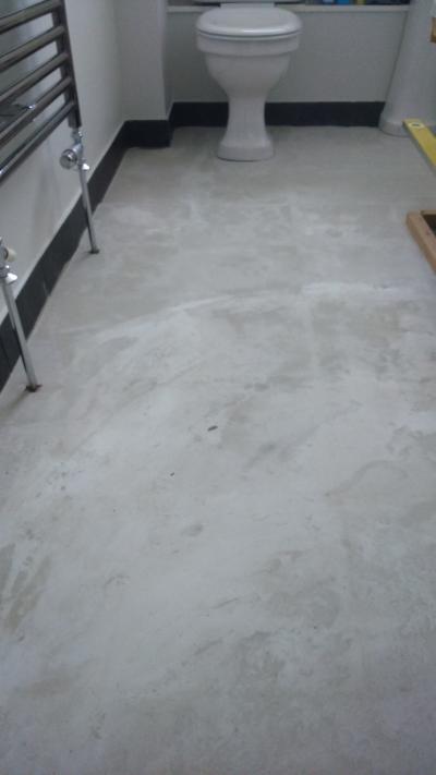 Floor levelling and installing Karndean Vinyl Flooring. Burley, Hampshire.