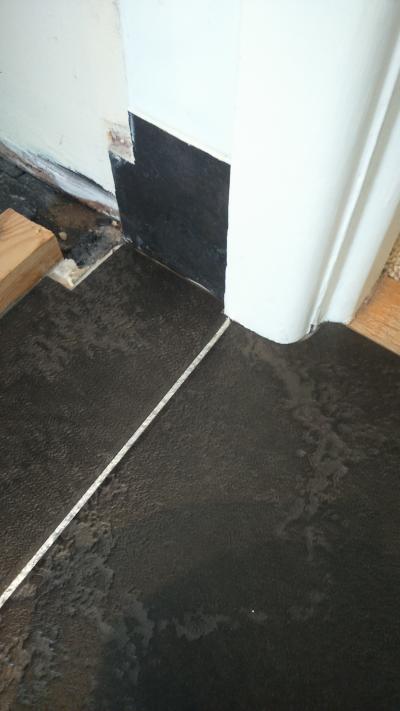 Floor levelling and installing Karndean Vinyl Flooring. Burley, Hampshire
