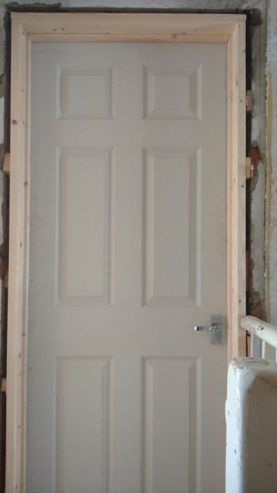 Installing New Doors & Door Linings to Openings & Plaster Skim. Bournemouth, Dorset.