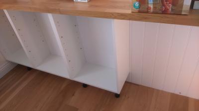 High Gloss Kitchen Cabinet Installation. Mudeford, Dorset.
