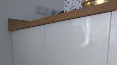 High Gloss Kitchen Cabinet Installation. Mudeford, Dorset.