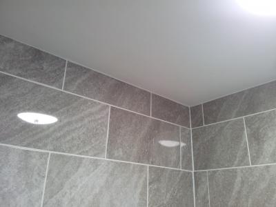 Brick Bond Pattern Bathroom Tiling and Mosaic Border. Boldre, Lymington.