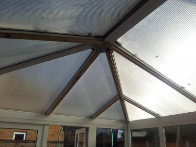 Treated Timber Battens Affixed to Roof Spars. 
