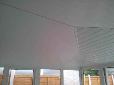 Trim Installed to Creat Neat Finish to Finished Ceiling Surface