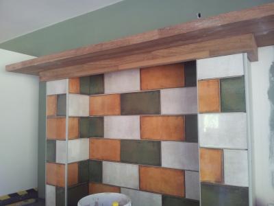 7. Ceramic Tile Applied in Random Brick Bond Pattern. 