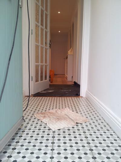 Entrance Hall Floor Tiling - Mudeford, Dorset