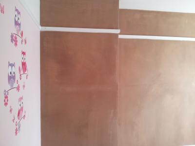 Plaster Skim, Dado Rail and Skirting boards fitted to match existing.
